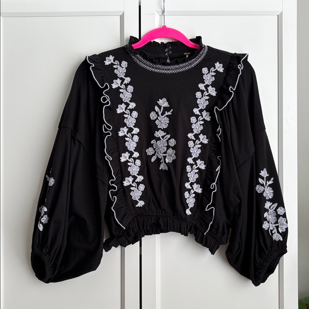 NWT Free People Embroider Me Top, XS - Picture 3 of 6